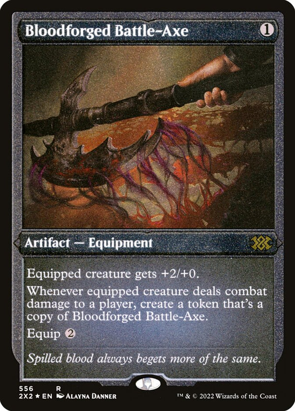 Bloodforged Battle-Axe (Foil Etched) - Magic: The Gathering