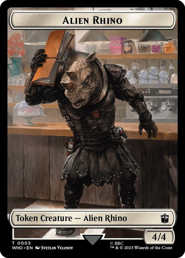 Alien Rhino // Treasure (0030) Double-Sided Token - Magic: The Gathering