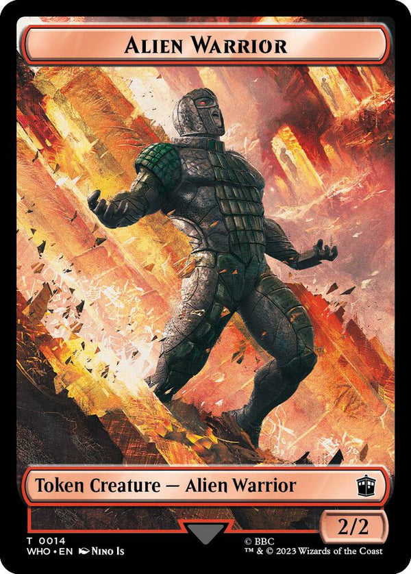 Alien Warrior // Food (0027) Double-Sided Token - Magic: The Gathering