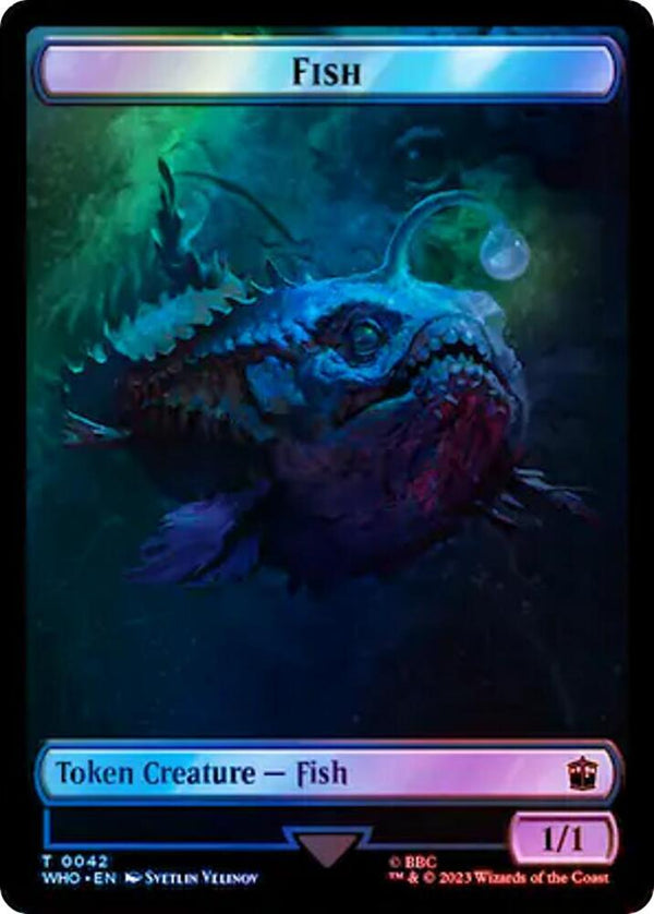 Fish // Mark of the Rani Double-Sided Token (Surge Foil) - Magic: The Gathering