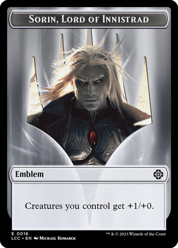 Emblem - Sorin, Lord of Innistrad // Vampire (0004) Double-Sided Token - Magic: The Gathering