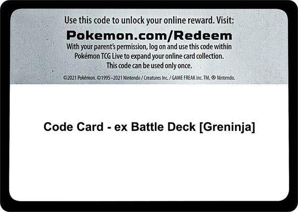 Code Card - ex Battle Deck [Greninja] - Pokémon