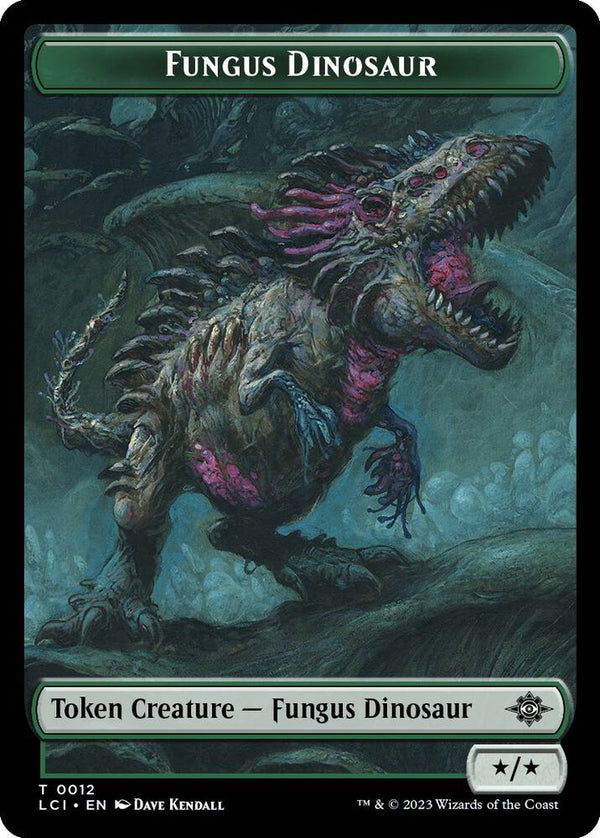 Fungus Dinosaur // Vampire Demon Double-Sided Token - Magic: The Gathering