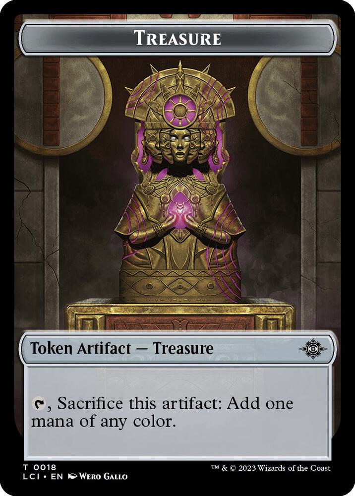 Treasure (0018) // Dinosaur (0009) Double-Sided Token