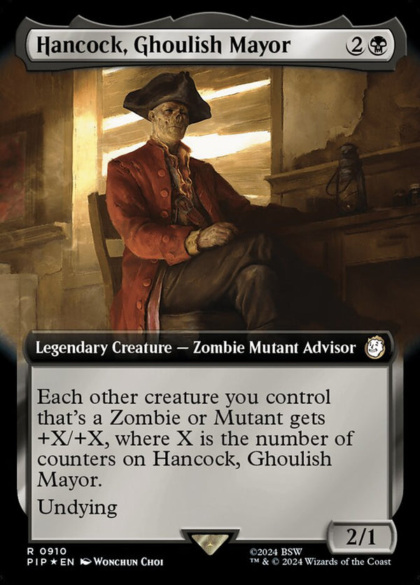 Hancock, Ghoulish Mayor (Extended Art) (Surge Foil) - Magic: The Gathering