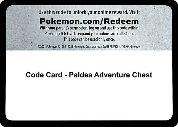 Code Card - Paldea Adventure Chest - Pokémon