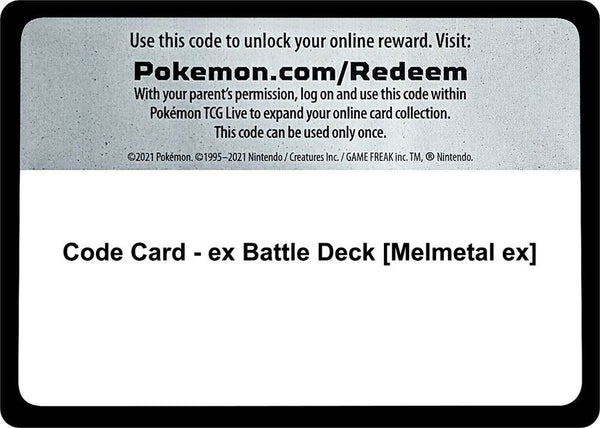 Code Card - ex Battle Deck [Melmetal ex] - Pokémon