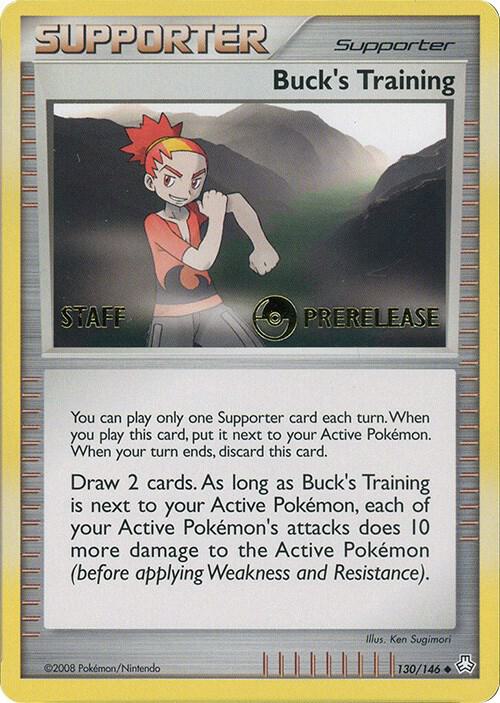 Buck's Training - 130/146 (Prerelease) [Staff] - Pokémon