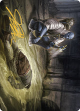 Drag the Canal Art Card (Gold-Stamped Signature) - Magic: The Gathering