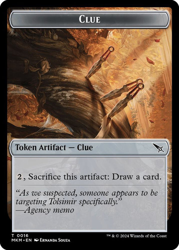 Clue (0016) // A 0043 Double-Sided Token - Magic: The Gathering