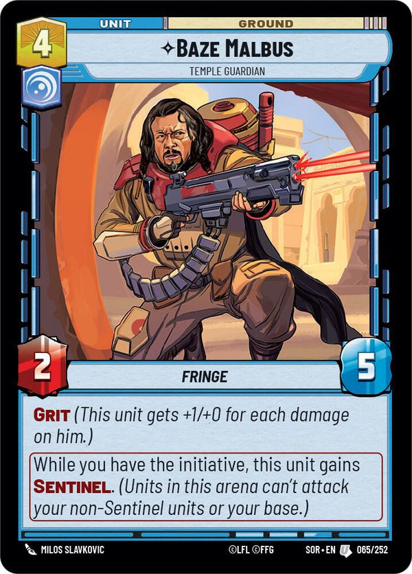 Baze Malbus - Temple Guardian - Star Wars Unlimited