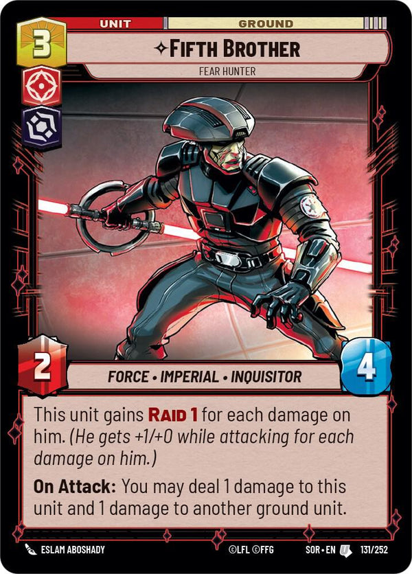 Fifth Brother - Fear Hunter - Star Wars Unlimited