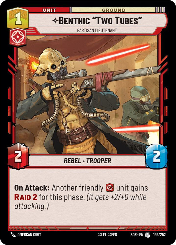 Benthic "Two Tubes" - Partisan Lieutenant - Star Wars Unlimited