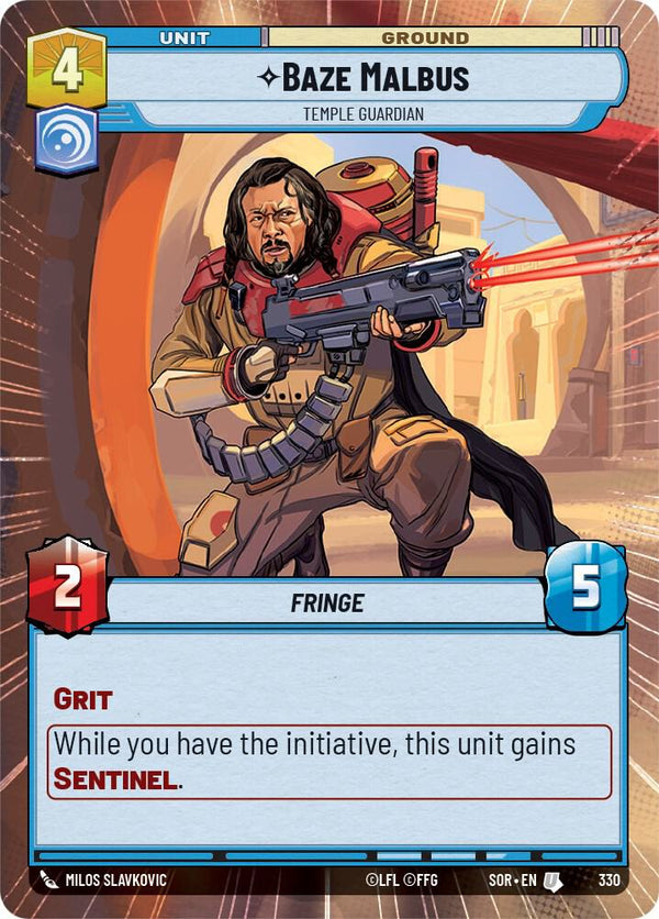 Baze Malbus - Temple Guardian (Hyperspace) - Star Wars Unlimited