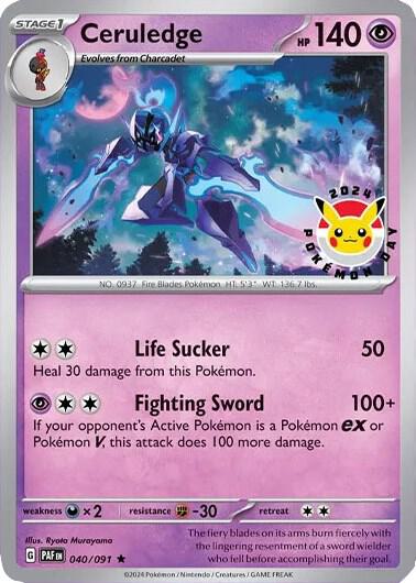 Ceruledge - 040/091 (Pokemon Day 2024) (Cosmos Holo) - Pokémon