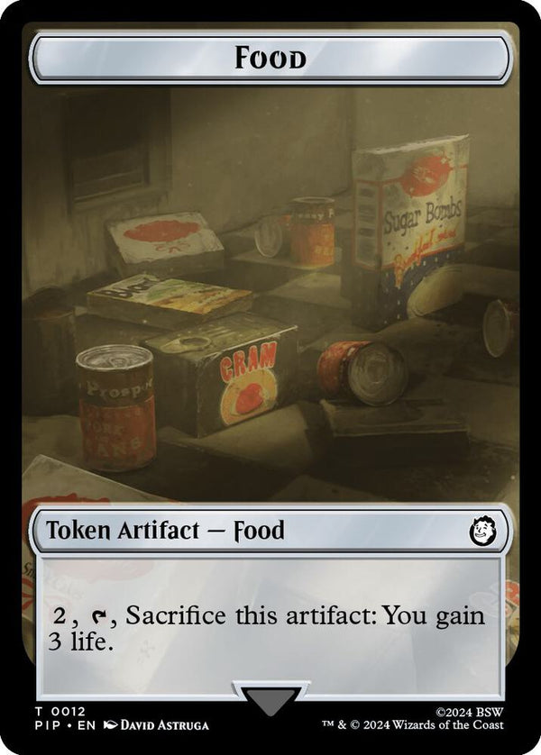 Food (0012) // Human Soldier Double-Sided Token - Magic: The Gathering