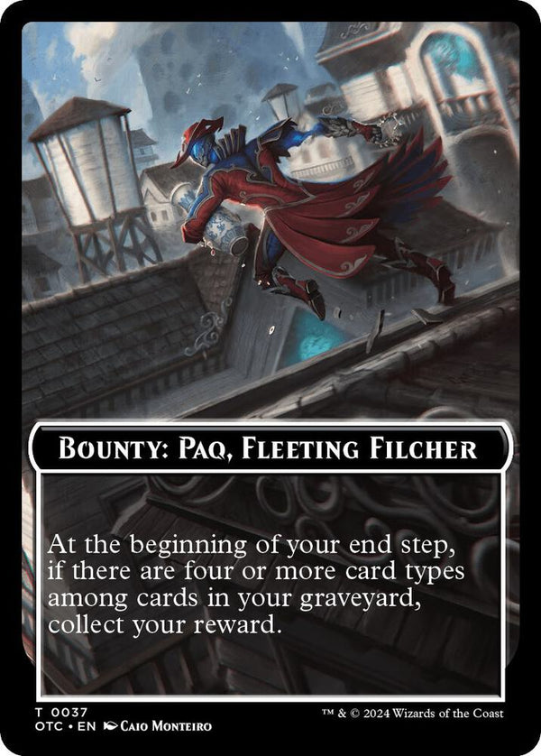 Bounty: Paq, Fleeting Filcher // Bounty Rules Double-Sided Token - Magic: The Gathering