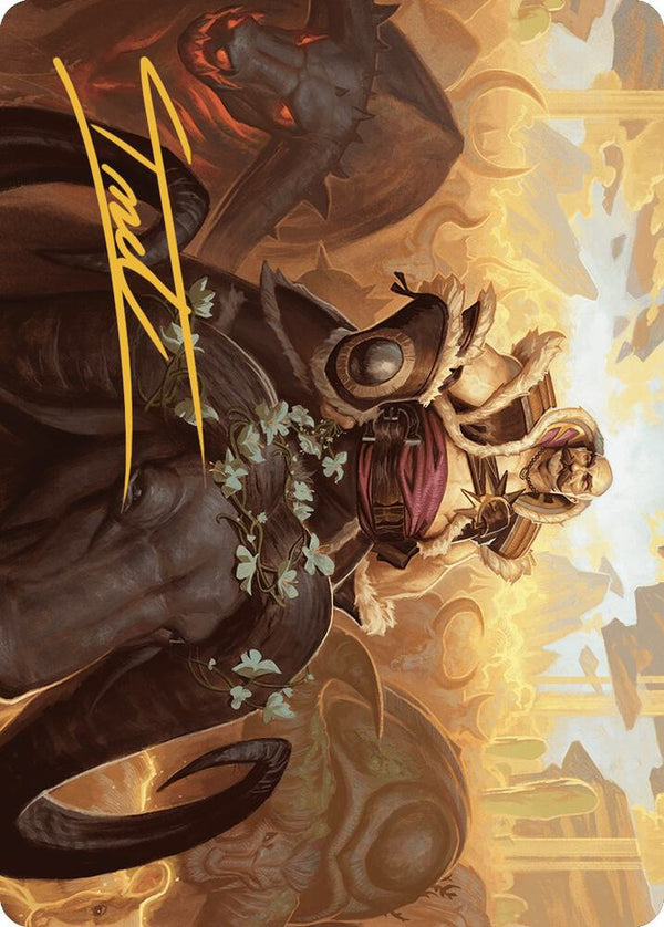 Bruse Tarl, Roving Rancher Art Card (Gold-Stamped Signature) - Magic: The Gathering
