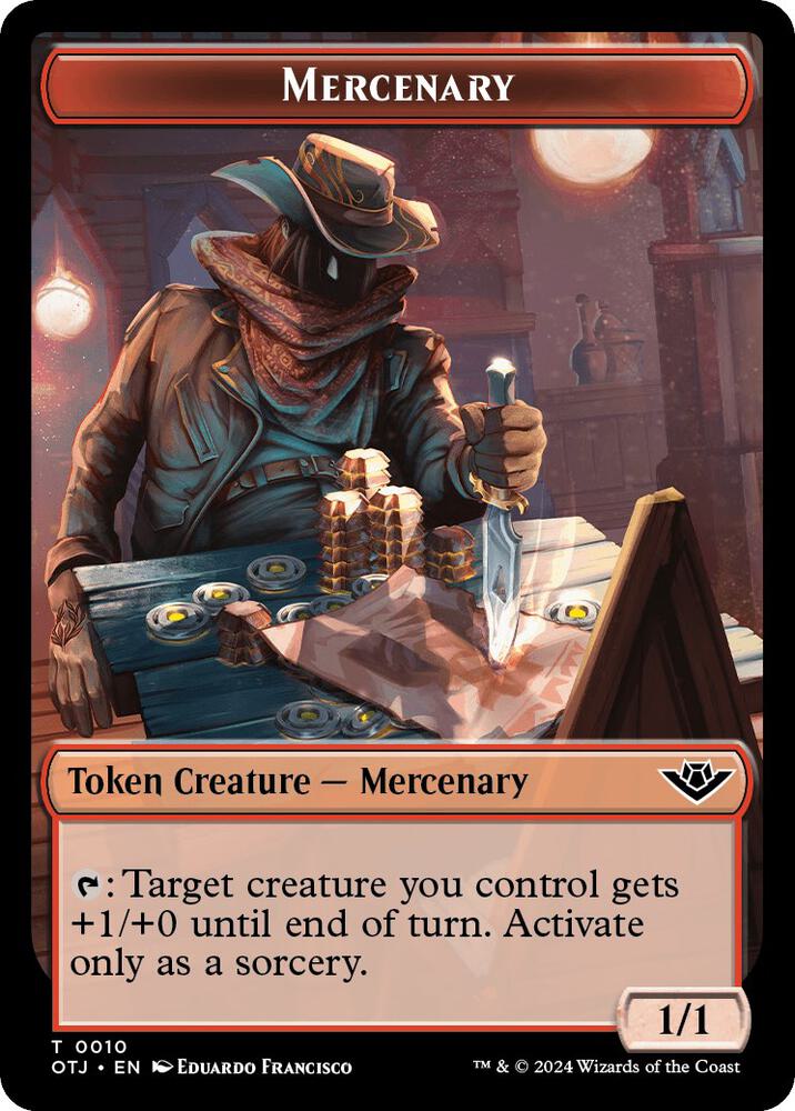 Mercenary // Human Cleric Double-Sided Token