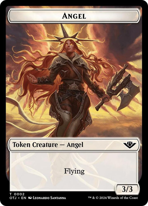 Angel // Plot Double-Sided Token - Magic: The Gathering
