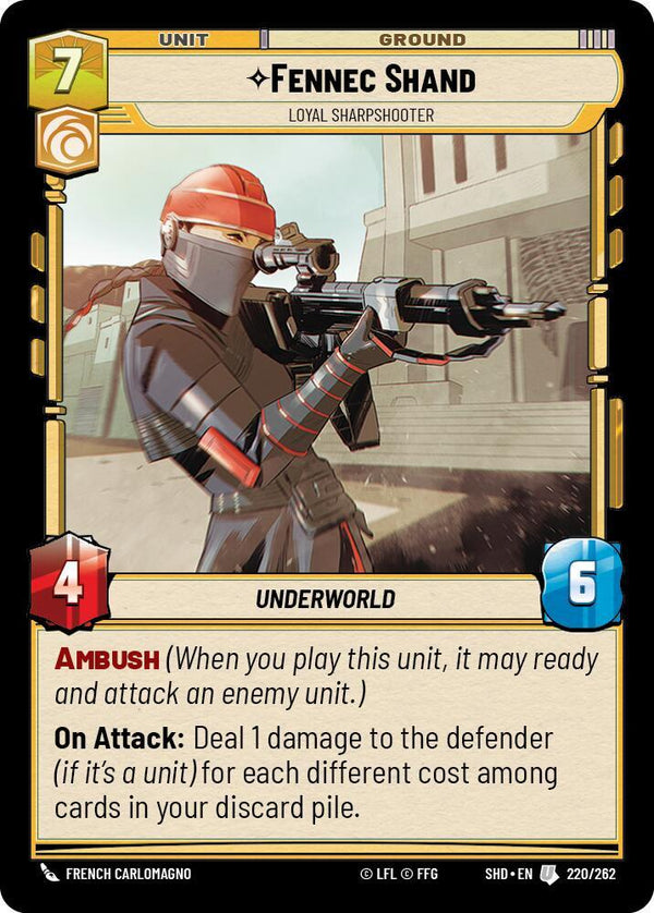 Fennec Shand - Loyal Sharpshooter - Star Wars Unlimited