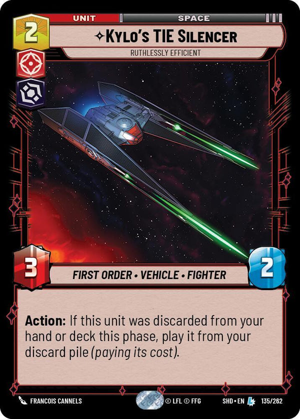 Kylo's TIE Silencer - Ruthlessly Efficient - Star Wars Unlimited