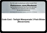 Code Card - Twilight Masquerade 3 Pack Blister [Revavroom] - Pokémon