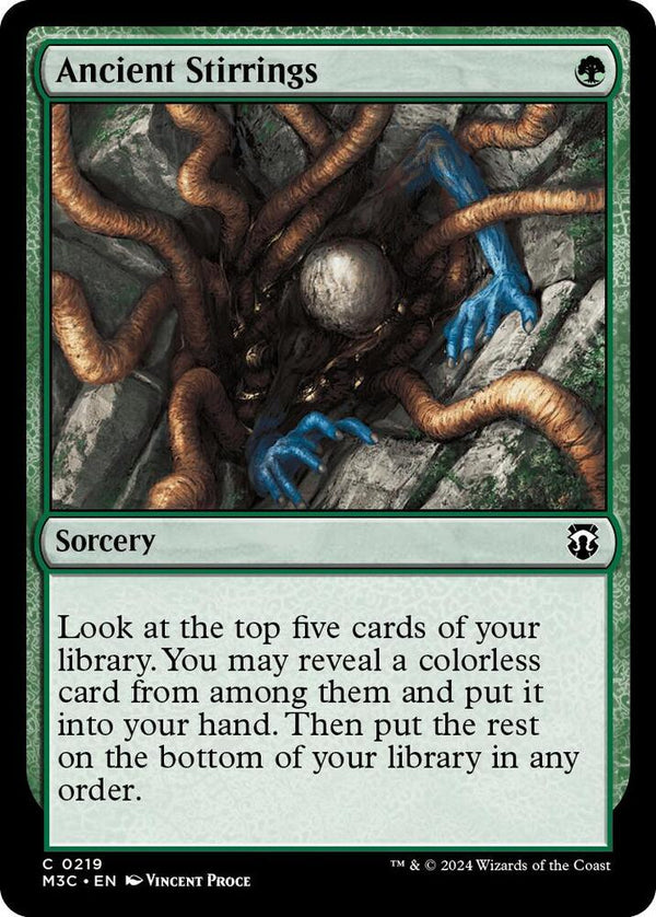 Ancient Stirrings (Ripple Foil) - Magic: The Gathering