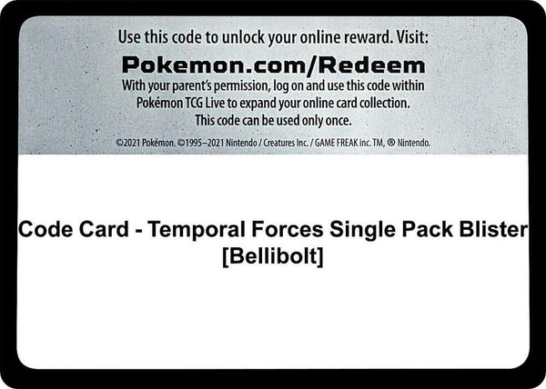 Code Card - Temporal Forces Single Pack Blister [Bellibolt] - Pokémon