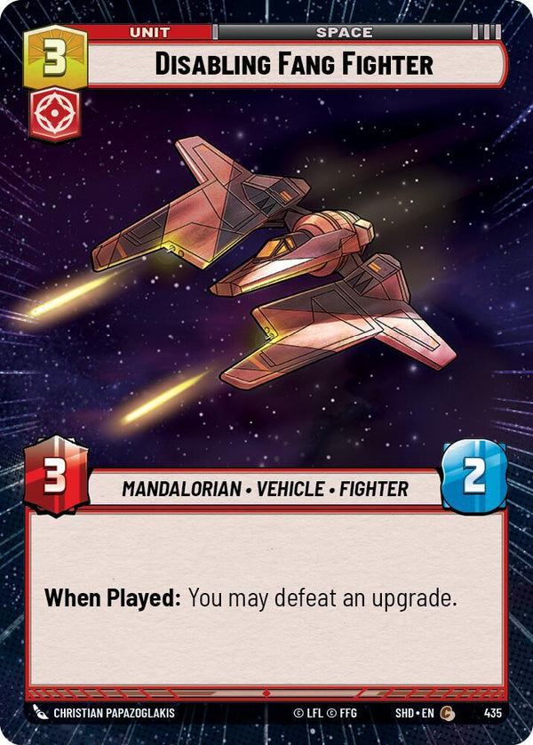 Disabling Fang Fighter (Hyperspace) - Star Wars Unlimited