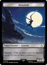 Assassin // Human Rogue Double-Sided Token - Magic: The Gathering