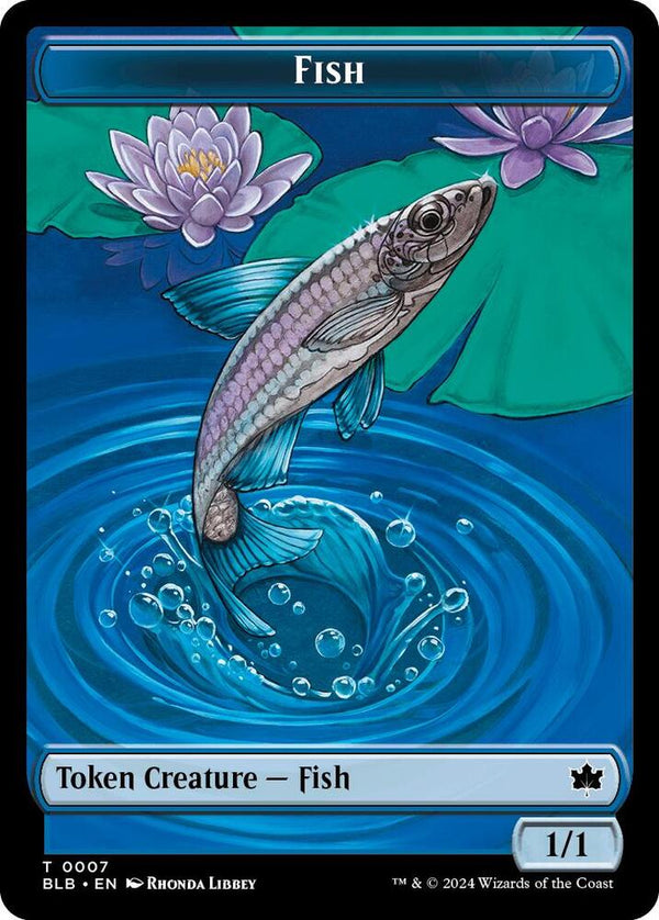 Fish // Iridescent Vinelasher Double-Sided Token - Magic: The Gathering