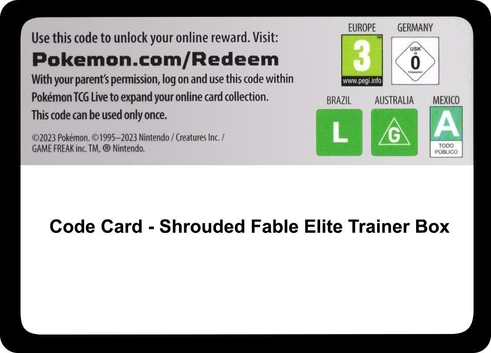 Code Card - Shrouded Fable Elite Trainer Box