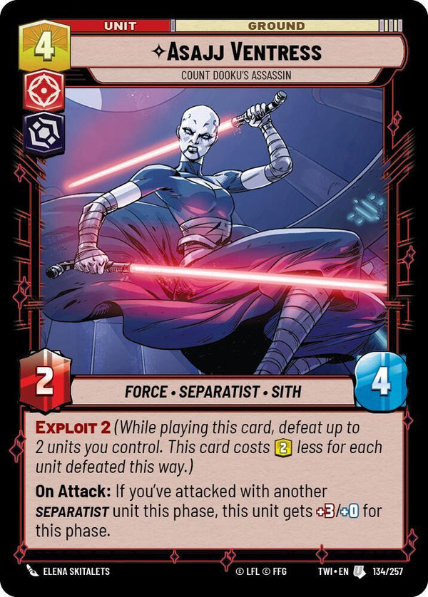 Asajj Ventress - Count Dooku's Assassin - Star Wars Unlimited