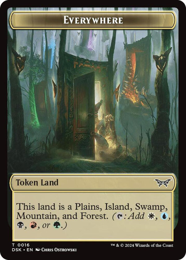 Everywhere // Manifest Double-Sided Token - Magic: The Gathering