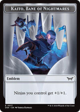 Emblem - Kaito, Bane of Nightmares // Manifest Double-Sided Token - Magic: The Gathering