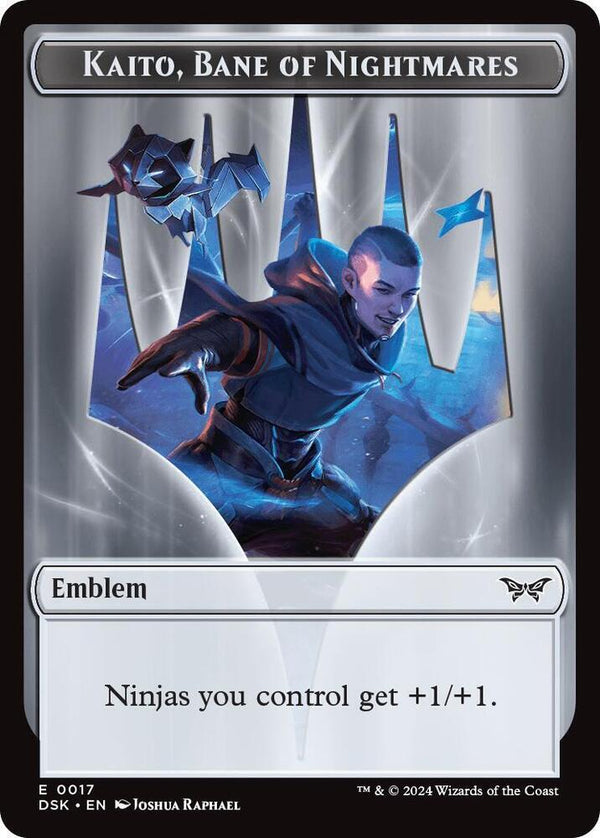 Emblem - Kaito, Bane of Nightmares // Manifest Double-Sided Token - Magic: The Gathering