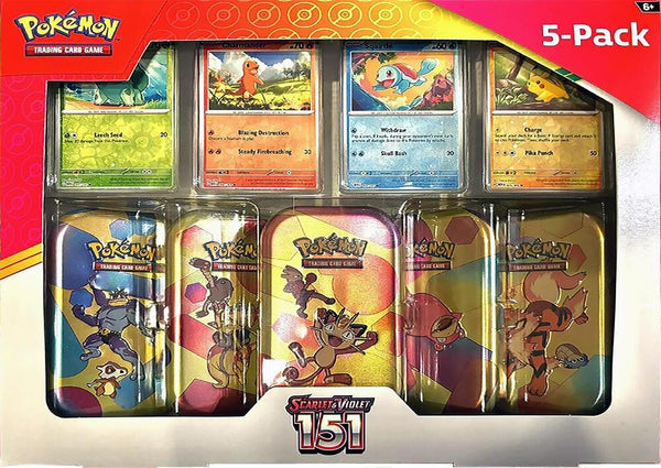 Costco Pokemon Scarlet & Violet 151 Mini Tin 5-pack (Meowth) - Pokémon