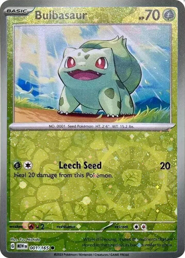 Bulbasaur - 001/165 (Reverse Cosmos Holo) (Costco Exclusive) - Pokémon