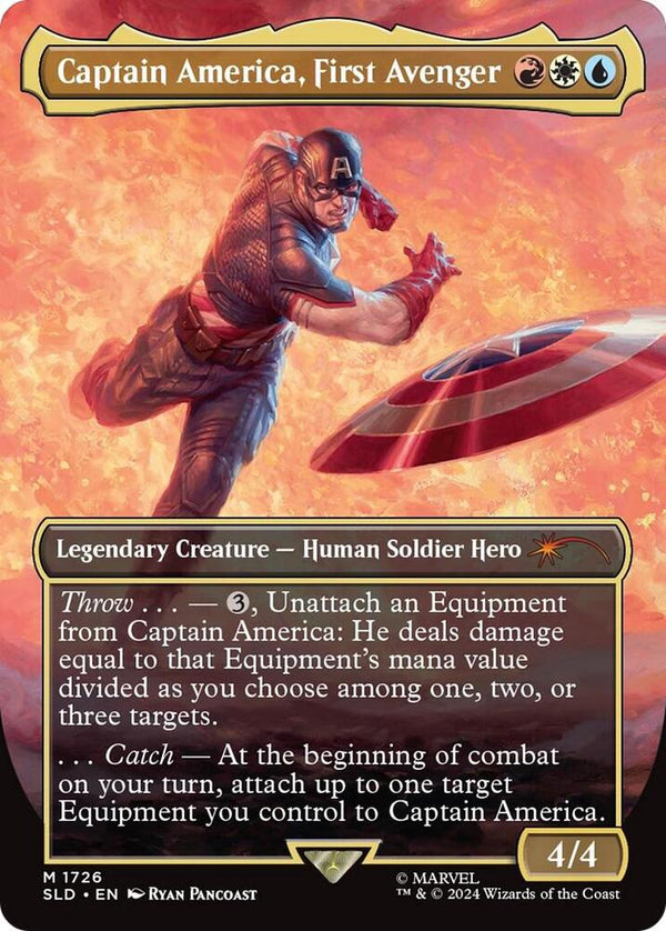 Captain America, First Avenger (Rainbow Foil) - Magic: The Gathering