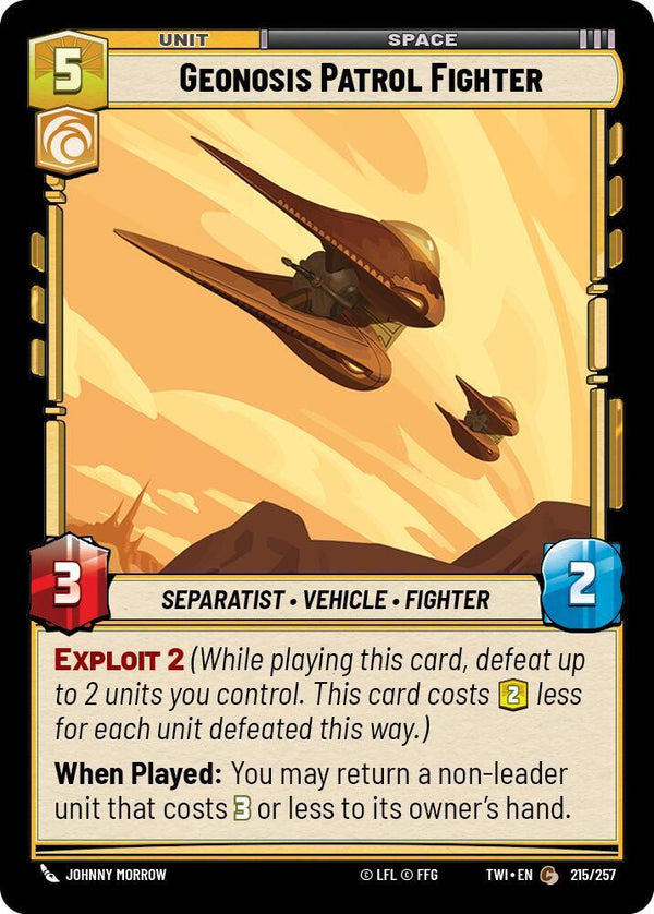 Geonosis Patrol Fighter - Star Wars Unlimited