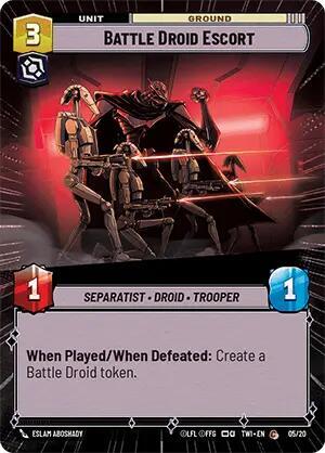 Battle Droid Escort (Hyperspace) - Star Wars Unlimited