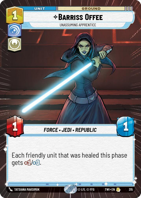 Barriss Offee - Unassuming Apprentice (Hyperspace) - Star Wars Unlimited