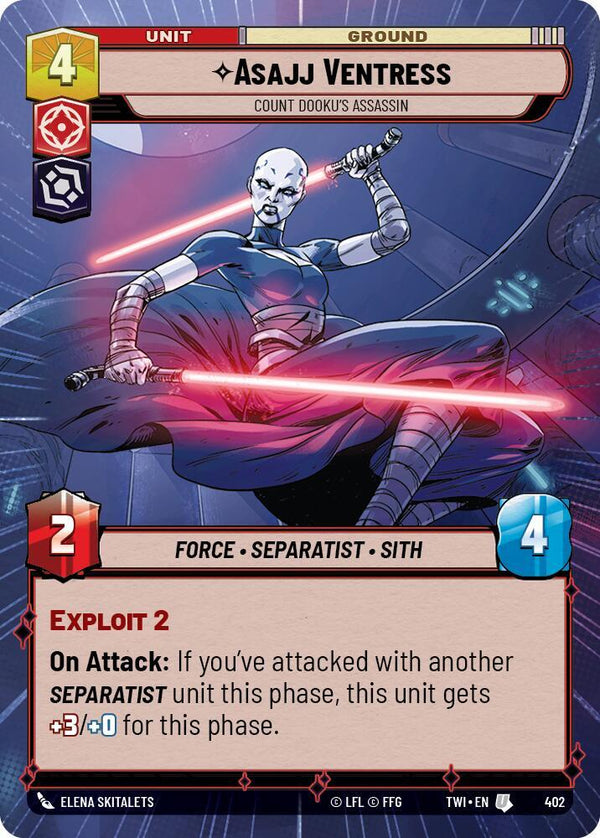 Asajj Ventress - Count Dooku's Assassin (Hyperspace) - Star Wars Unlimited