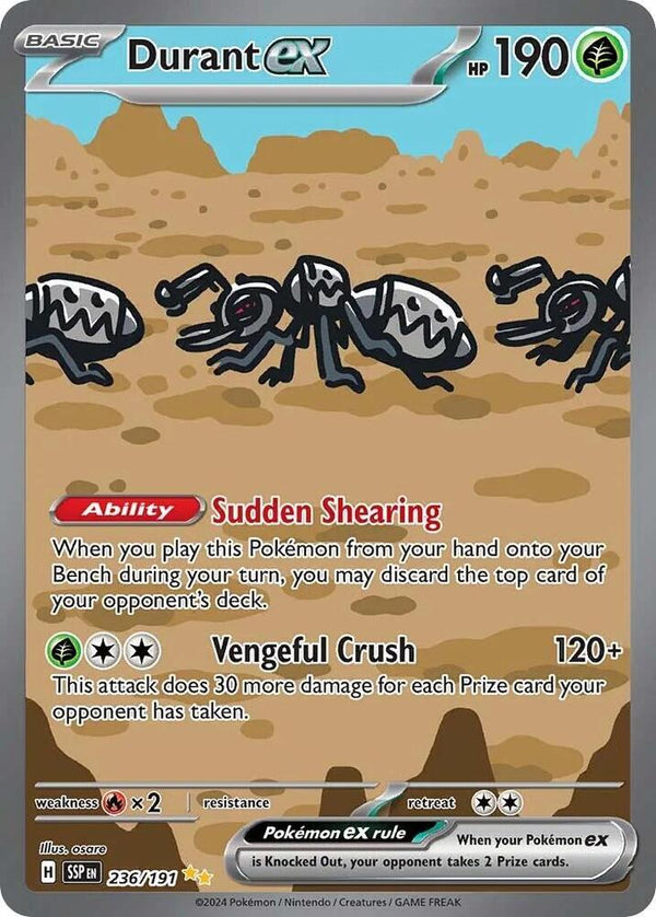 Durant ex - 236/191 - Pokémon