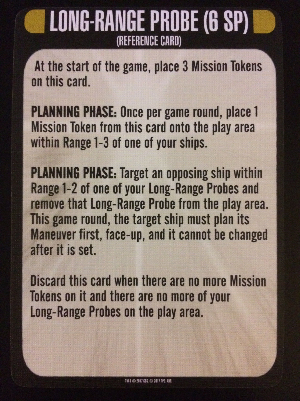 Star Trek: Attack Wing – Long-Range Probe Resource