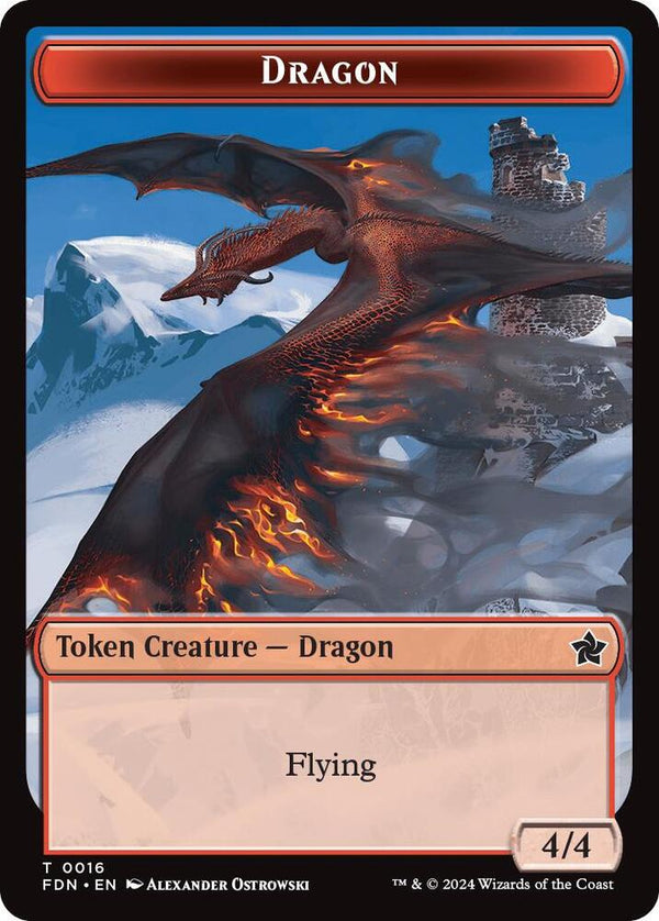 Dragon (0016) // Dragon (0017) Doubled-Sided Token - Magic: The Gathering