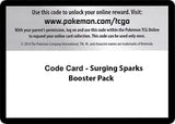 Code Card - Surging Sparks Booster Pack - Pokémon