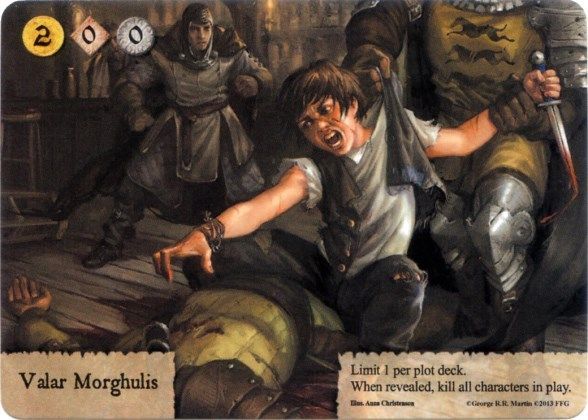 A Game of Thrones: The Card Game – "Valar Morghulis" Alternate Art  Promo