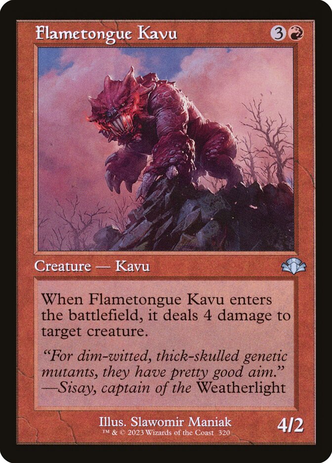 Flametongue Kavu (Retro Frame)